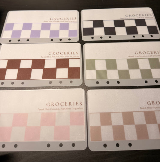 Checkered Cash Envelope | A6 Personal