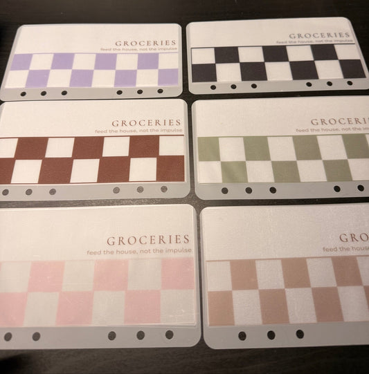 Checkered Cash Envelope | A6 Personal Size - ModestDollarCo