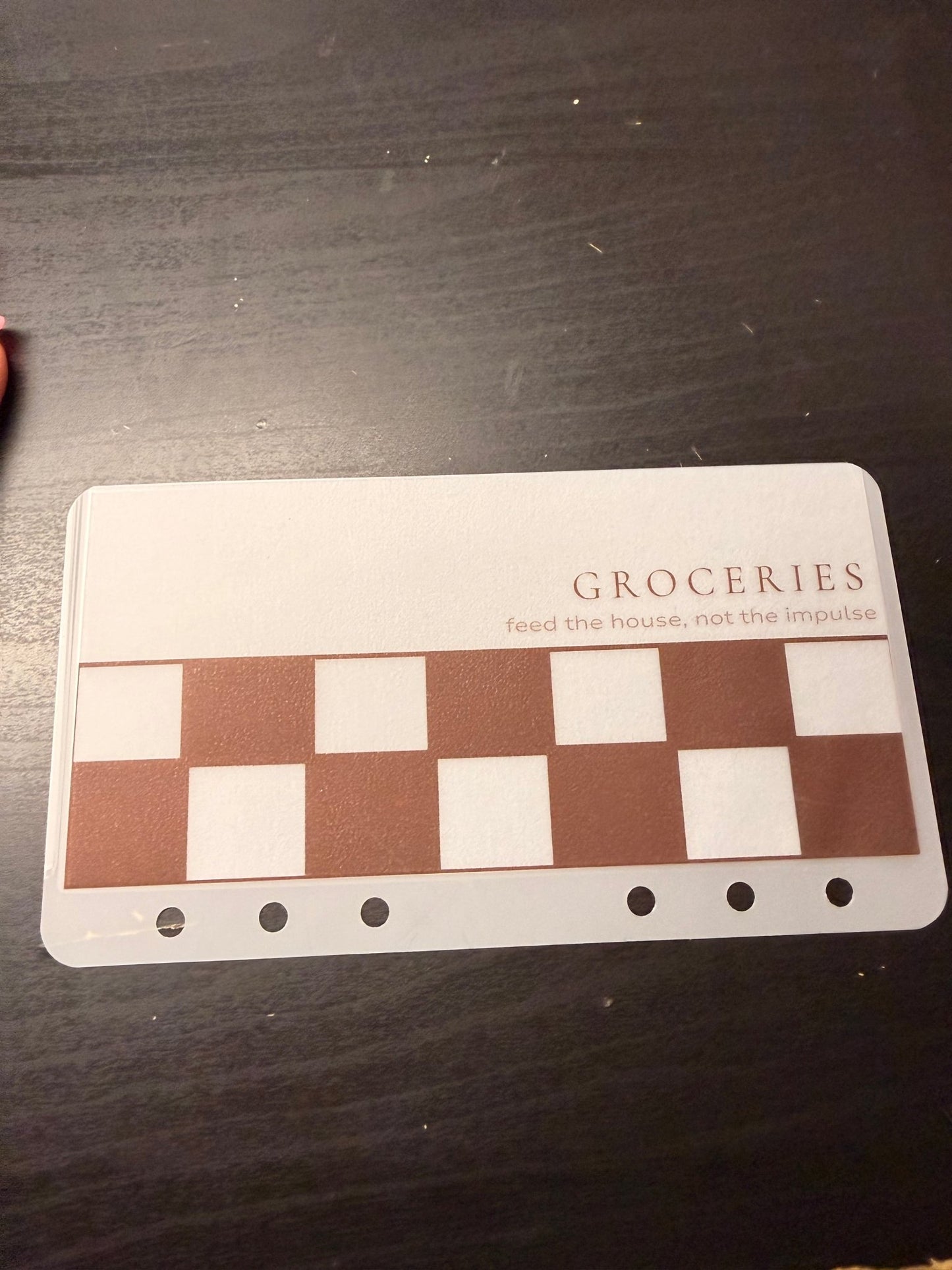 Checkered Cash Envelope | A6 Personal Size - ModestDollarCo
