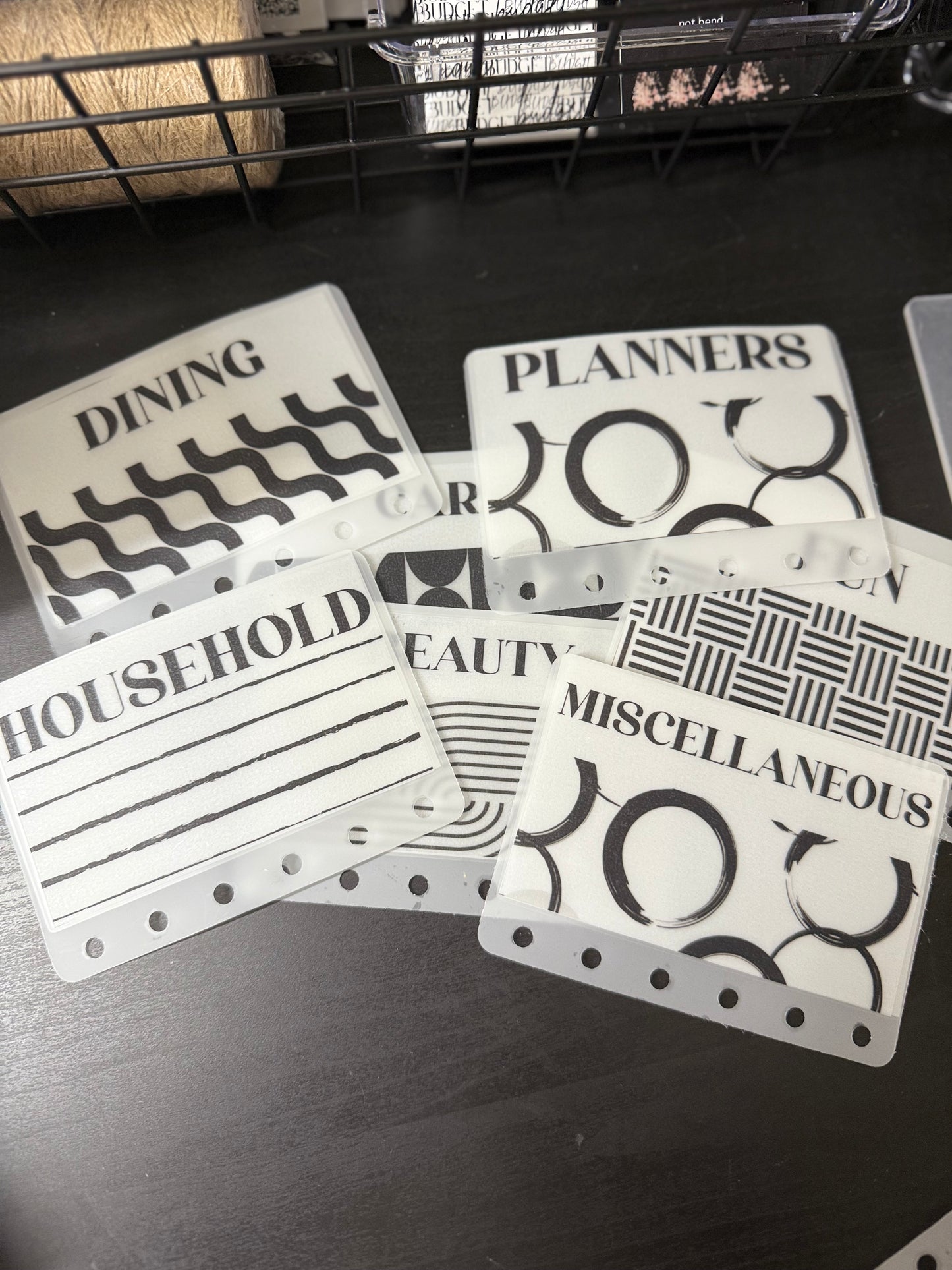 Abstract Matte Vellum Cash Envelopes -A7 Set of 8