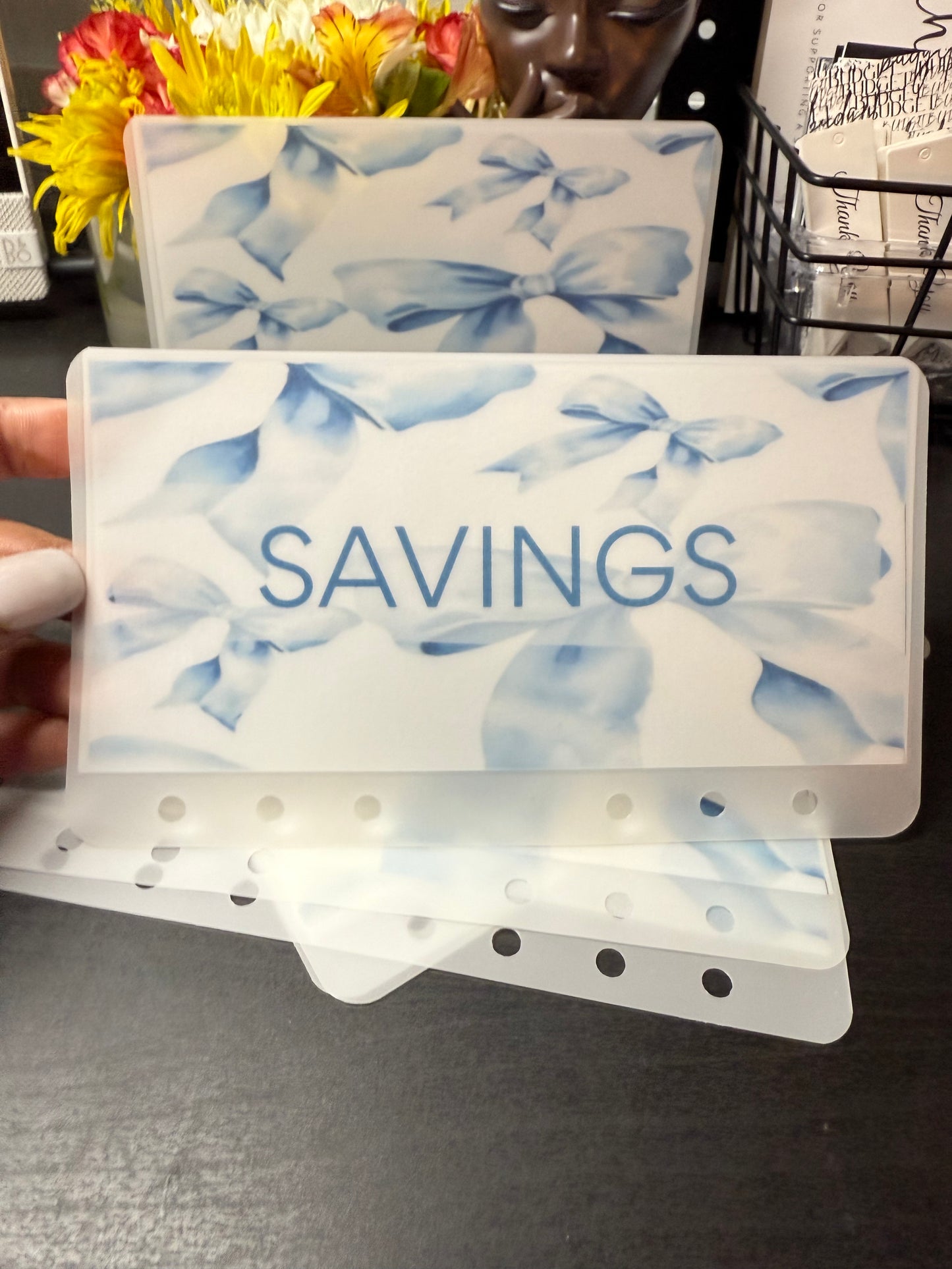 Bows Matte Vellum cash envelopes -A6 Personal size