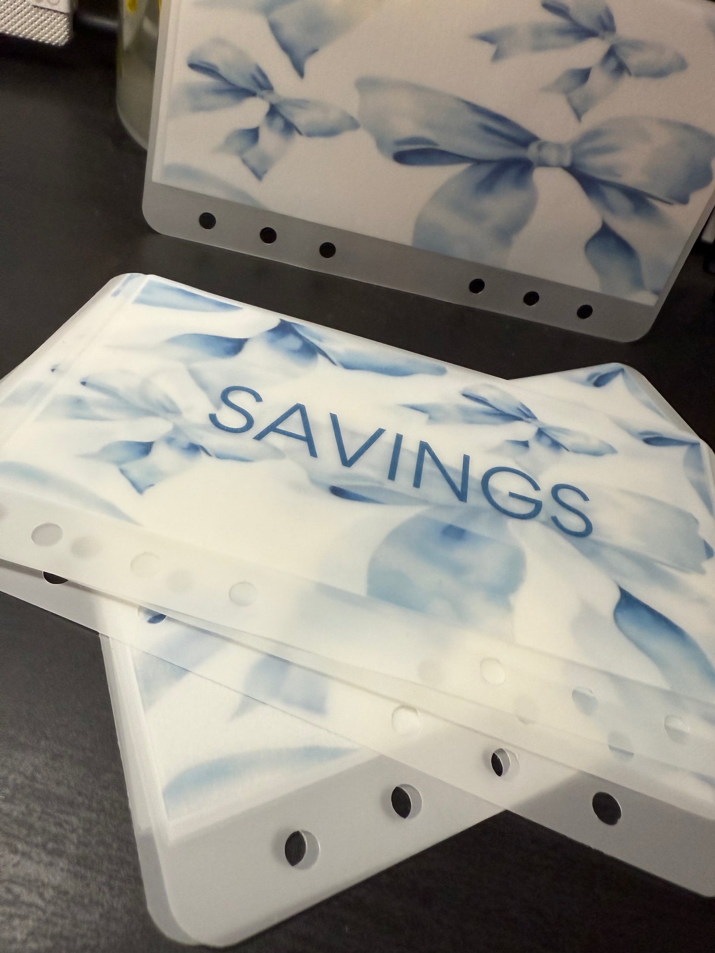 Bows Matte Vellum cash envelopes -A6 Personal size