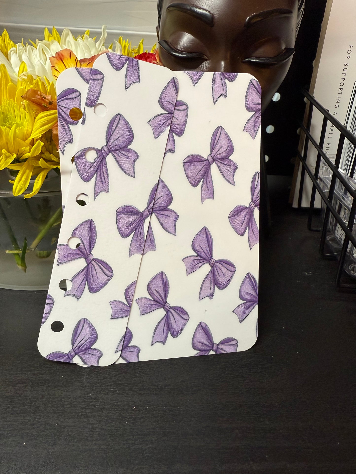 Bow Dashboard /Bookmark Duo-Multi Purple