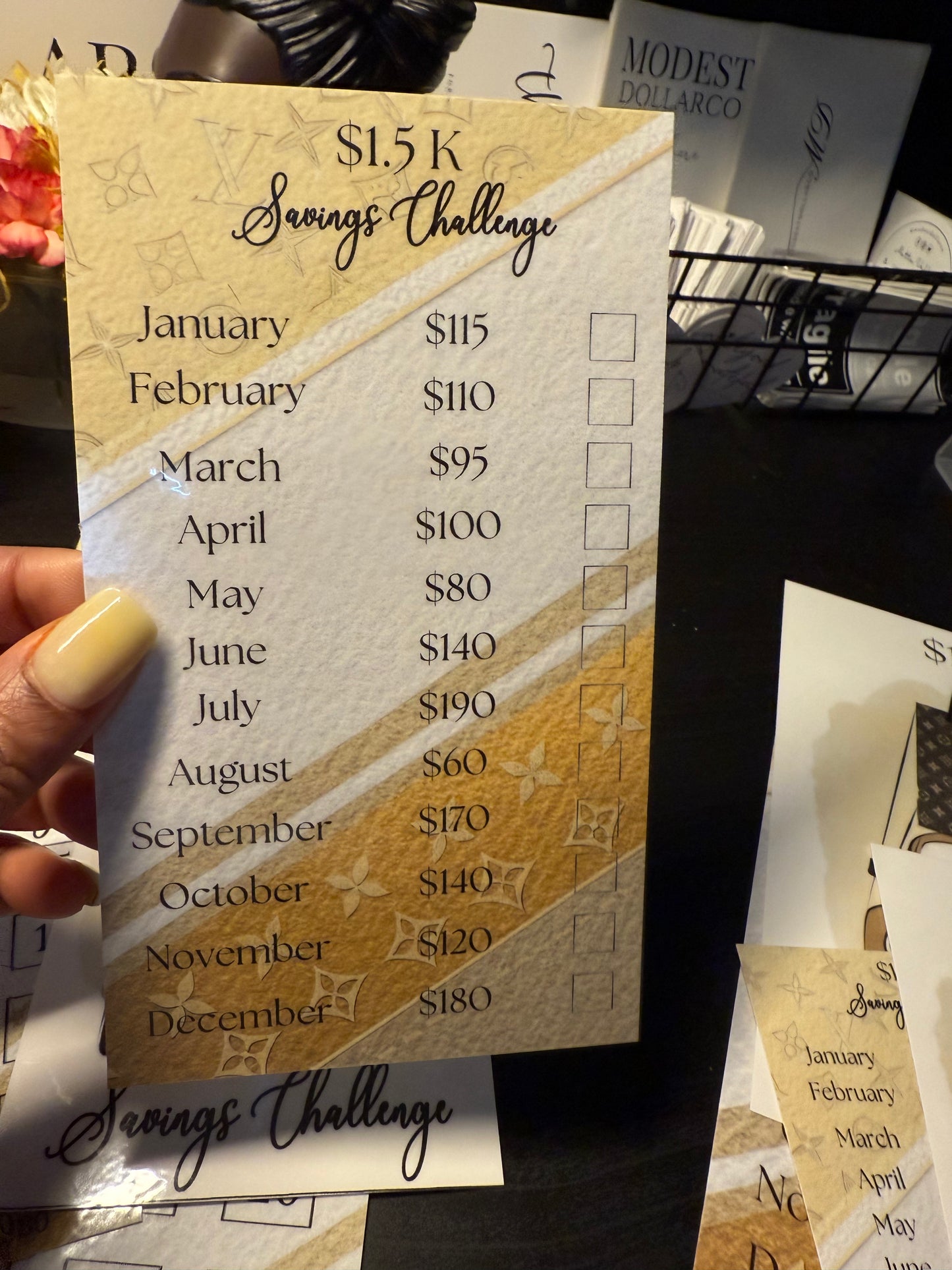 Oh Louis – $1.5K Monthly Savings Challenge Tracker