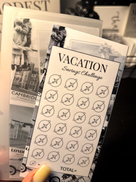 Vacation Savings Tracker - Black