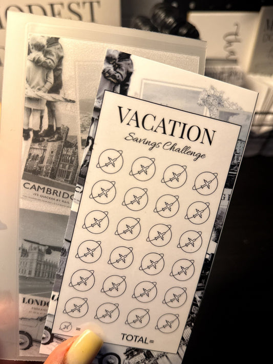Vacation Savings Challenge- individual Tracker or Duo - ModestDollarCo