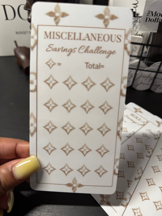Luxe Savings Challenge – Blank Amounts with Custom Labels