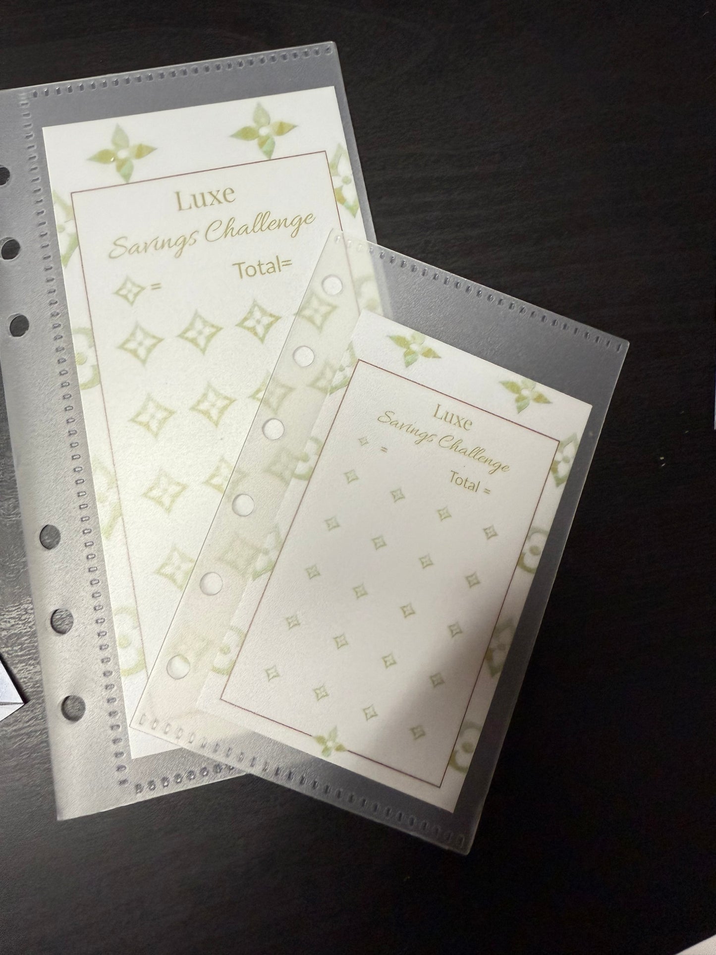 Luxe Savings Challenge – Blank Amounts with Custom Labels