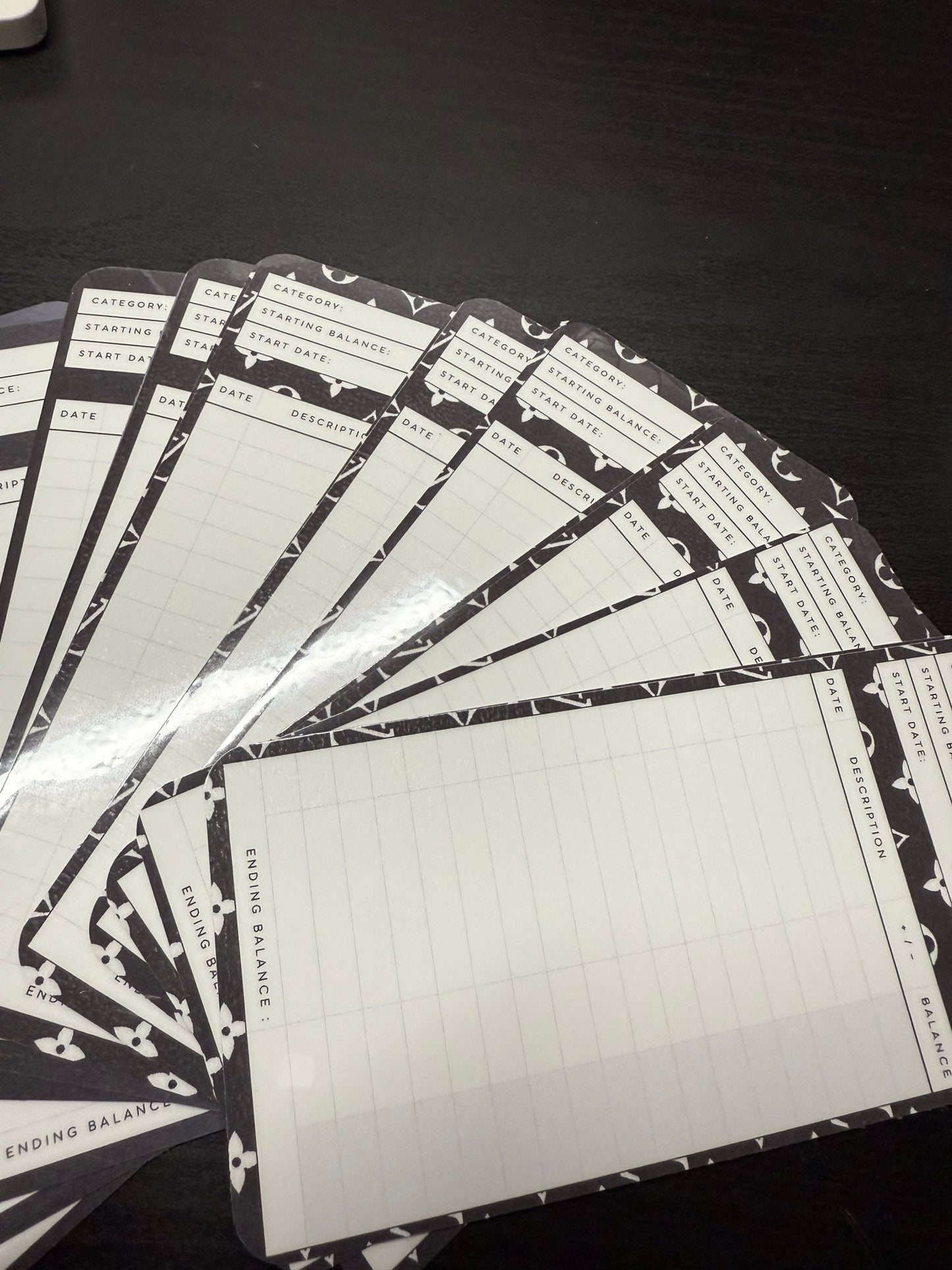 Cash Envelope Trackers – Set of 6- Standard - ModestDollarCo
