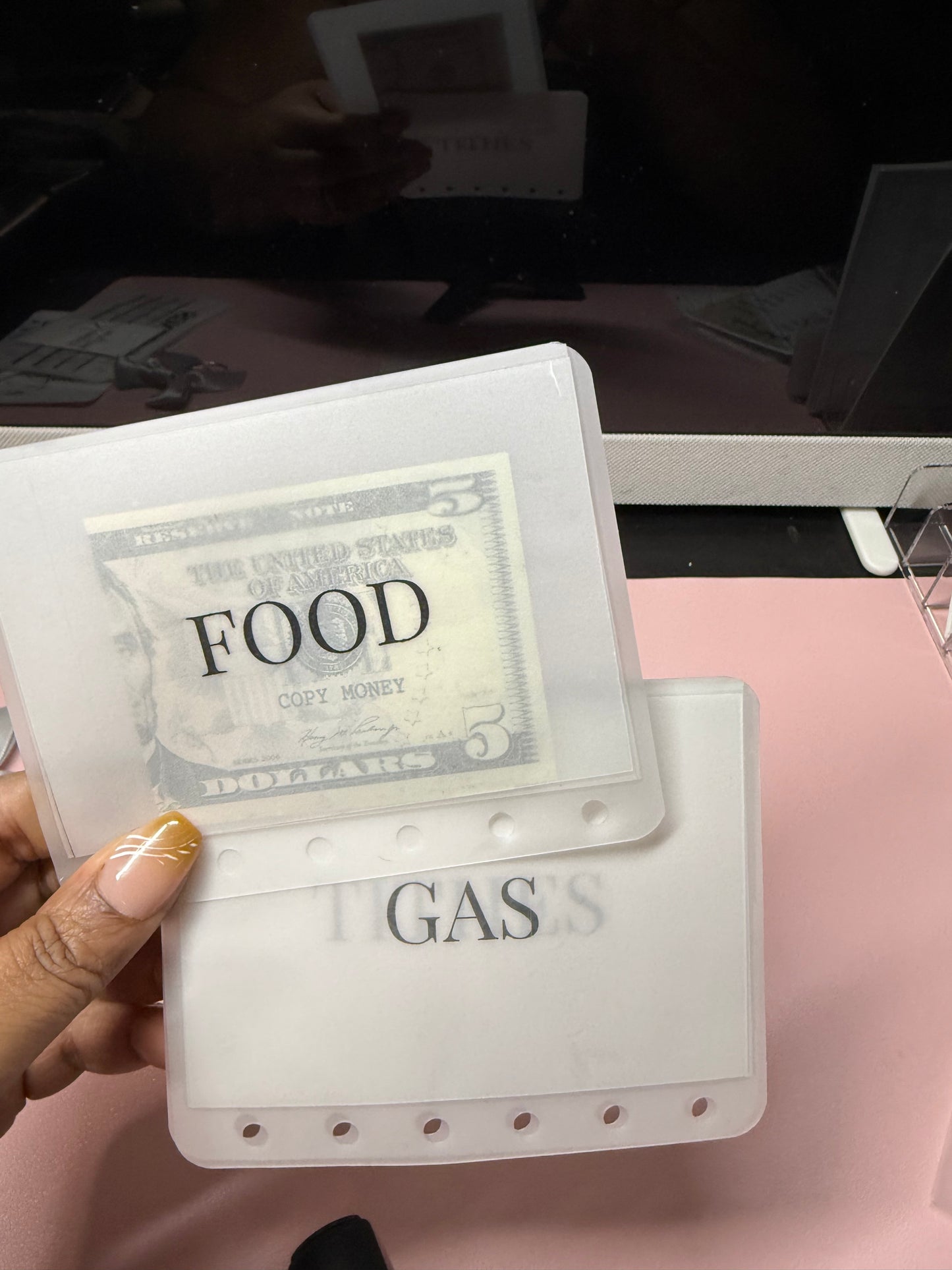 Minimalist Matte Vellum Cash Envelopes-A7 size