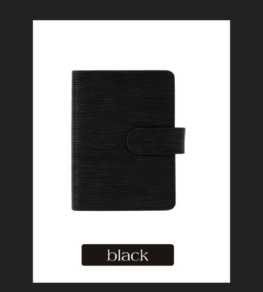 The Halo Noir – A5 Budget Binder | Black Rings | Saffiano Style