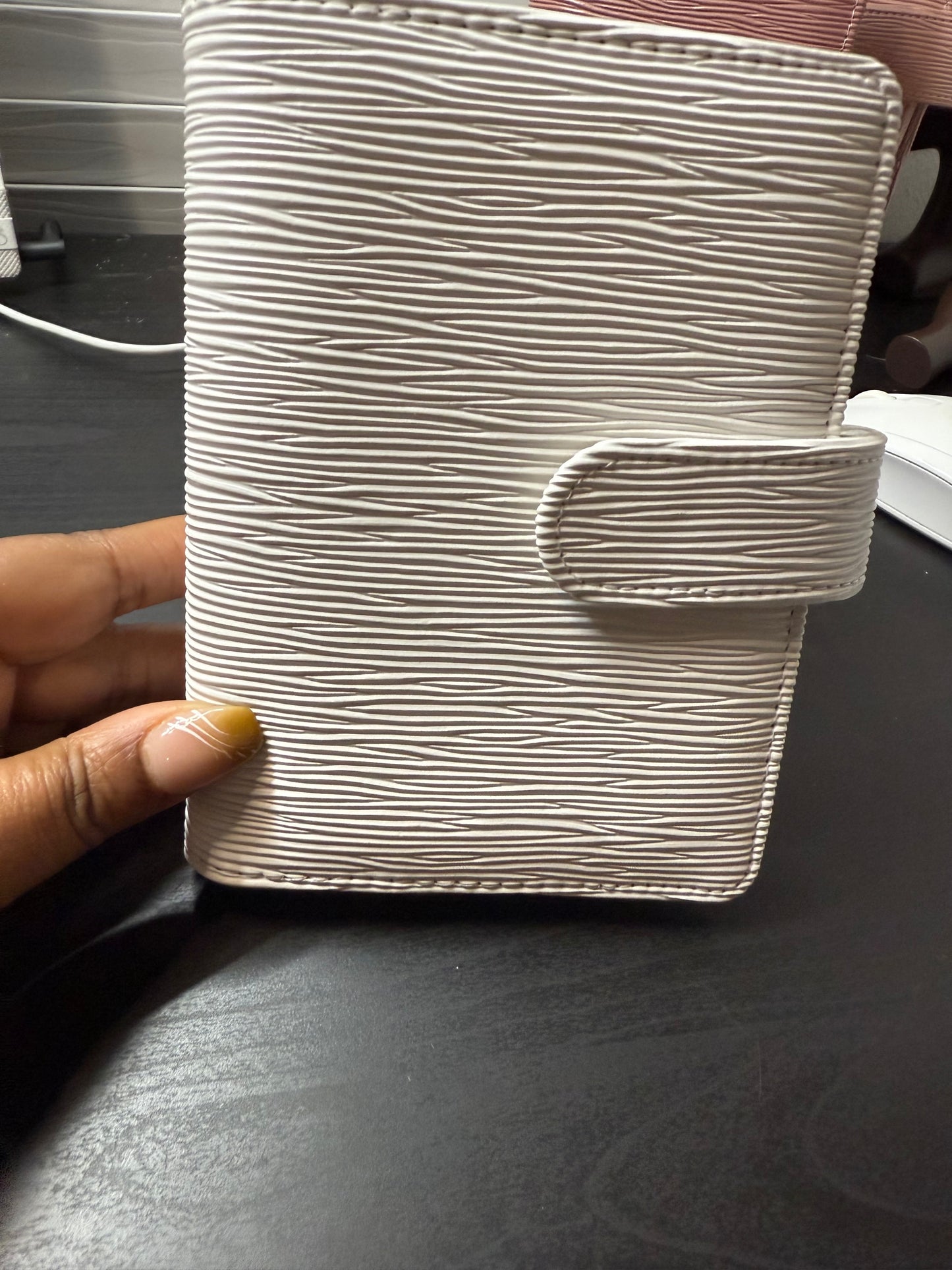 A7 Halo Gold Saffiano Binder – Gold Ring Edition