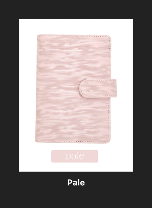 The Halo Noir – A6(Personal) Binder | Black Rings | Saffiano Style