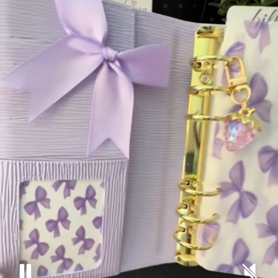 A6 Halo Gold Saffiano Binder – Gold Ring Edition