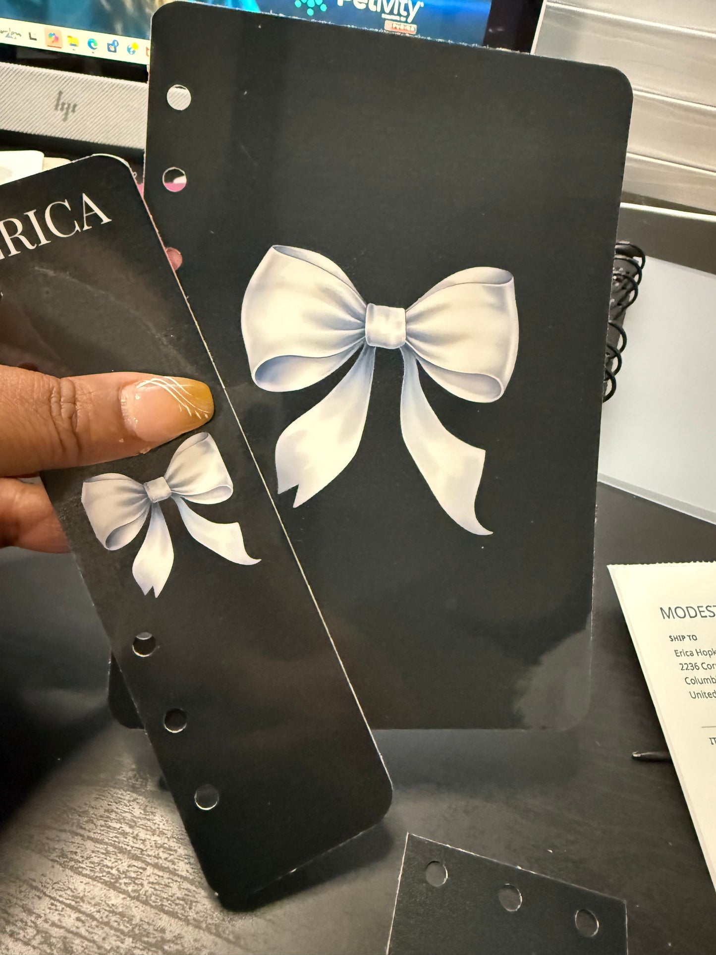 Bow Dashboard/Bookmark Duo- Black