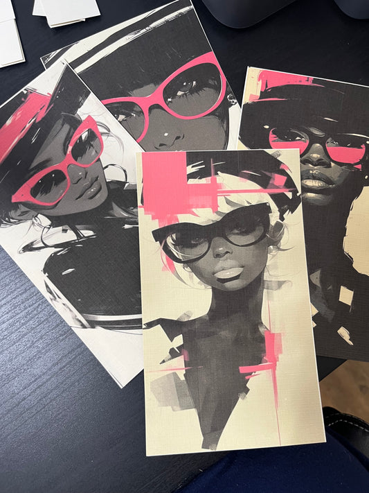 Black Girl Magic — Linen Print Dashboard Set (4 Designs)