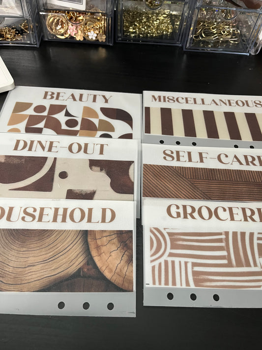 Abstract Matte Vellum Cash Envelopes– A6 Personal size-set of 6