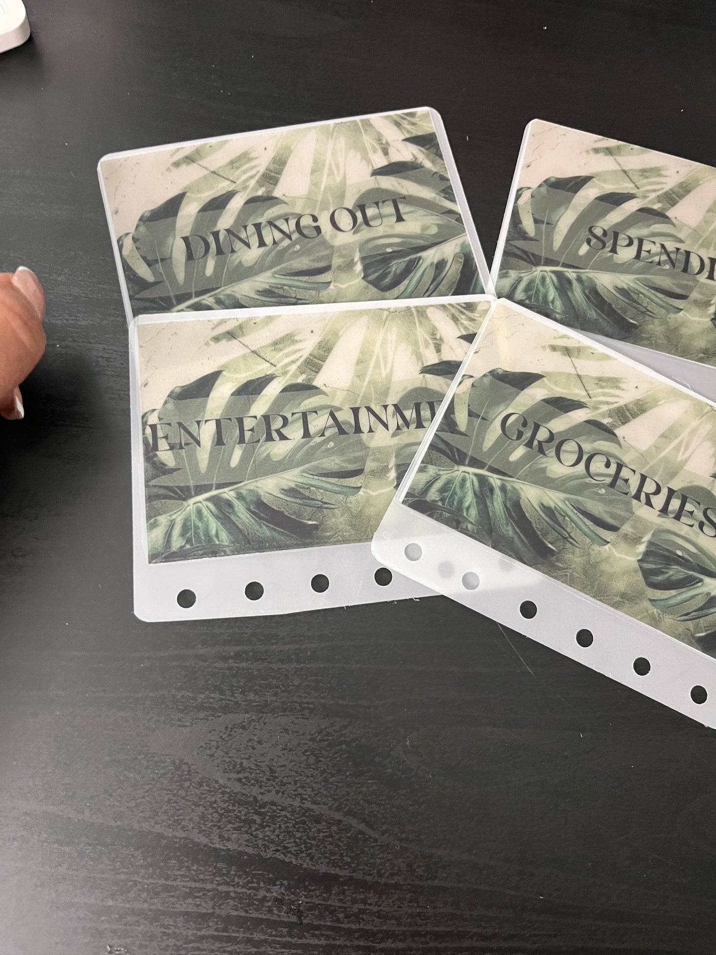 Monstera Matte Vellum Cash Envelopes -A7 Size
