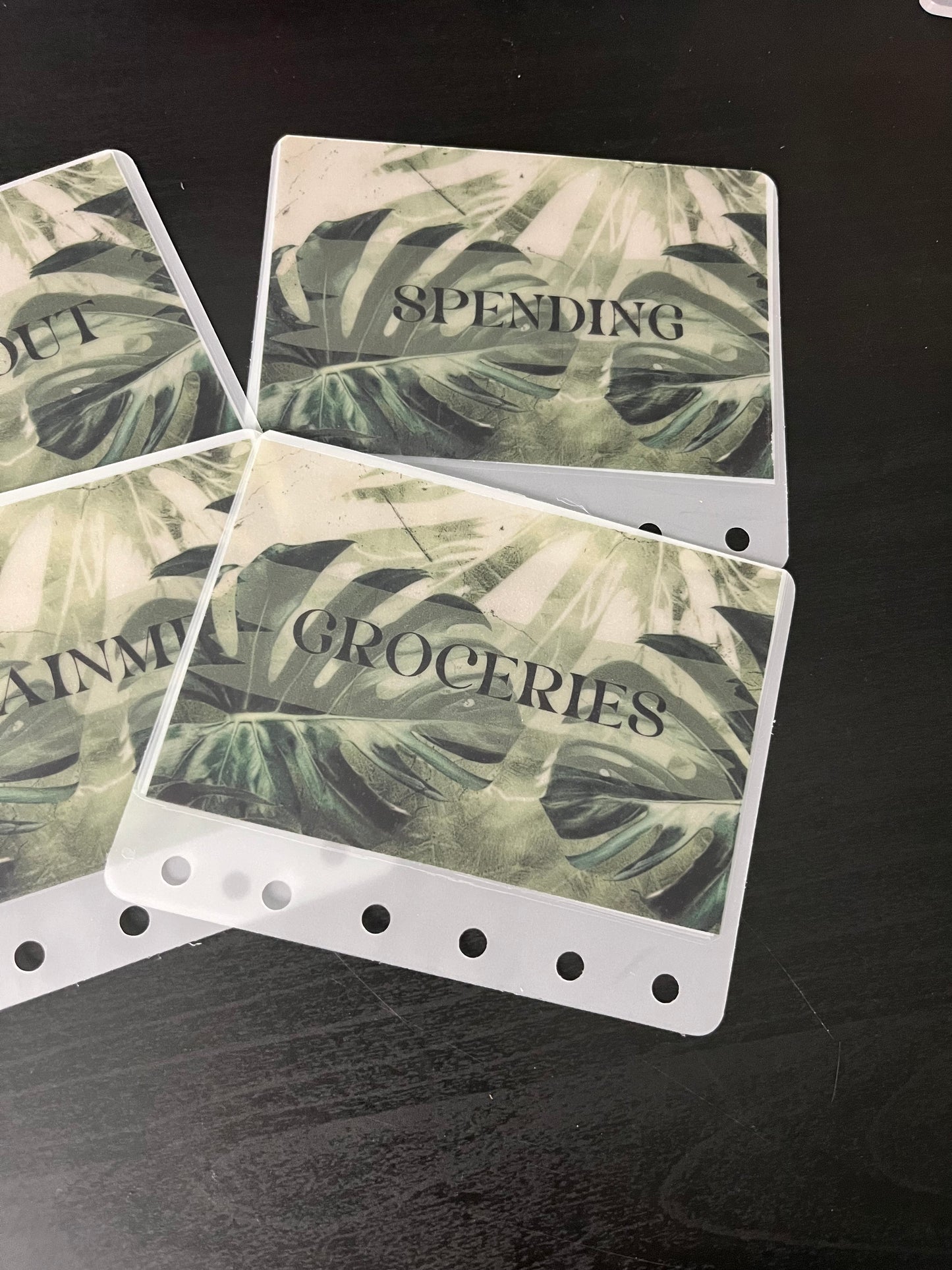 Monstera Matte Vellum Cash Envelopes -A7 Size