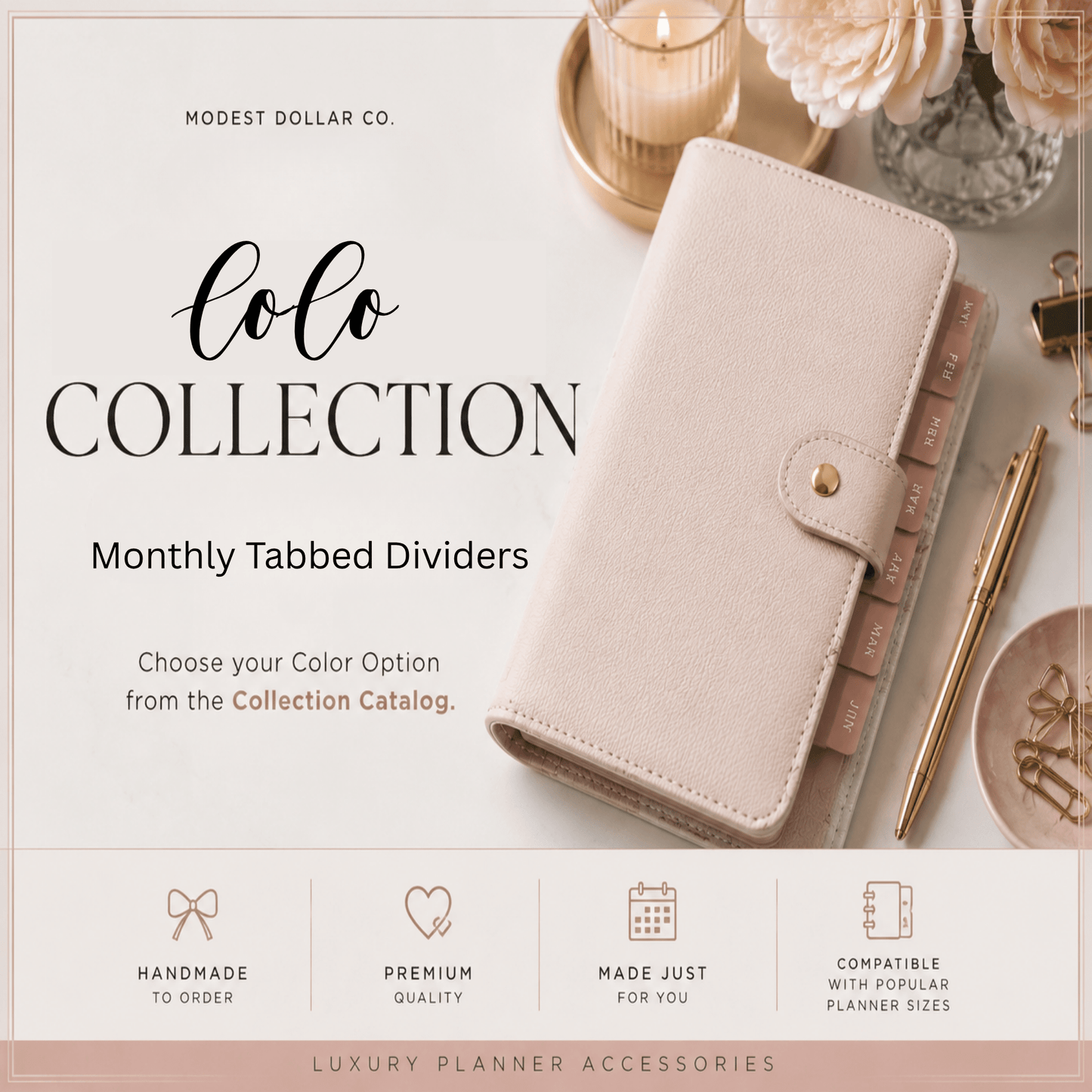 CoCo Monogram Ring Binder — A6 Personal Size - ModestDollarCo