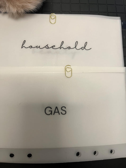 Minimalist Matte Vellum Cash Envelopes- A6 Personal Size