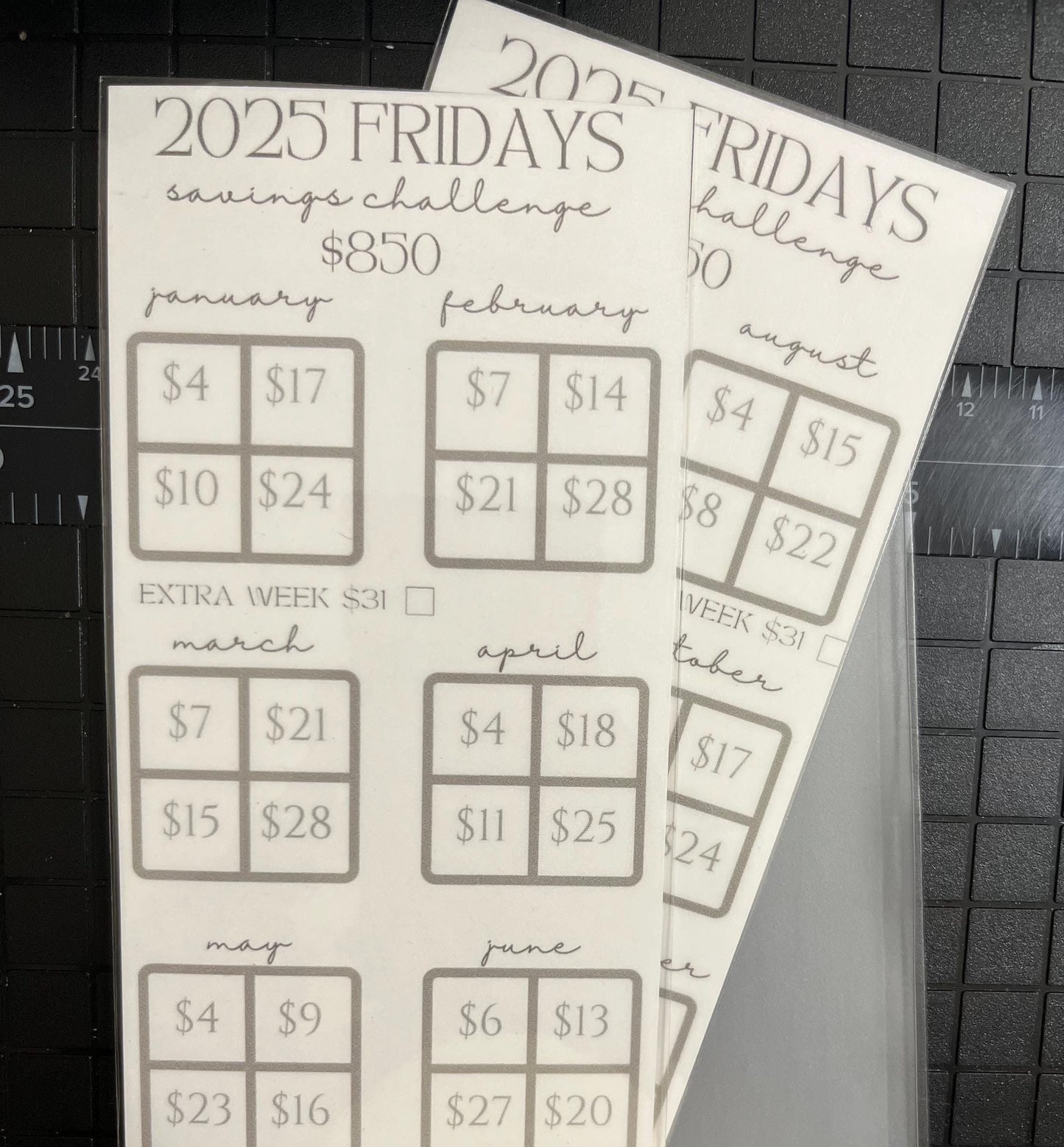2025 Friday Savings Challenge: Track Your $850 Goal!