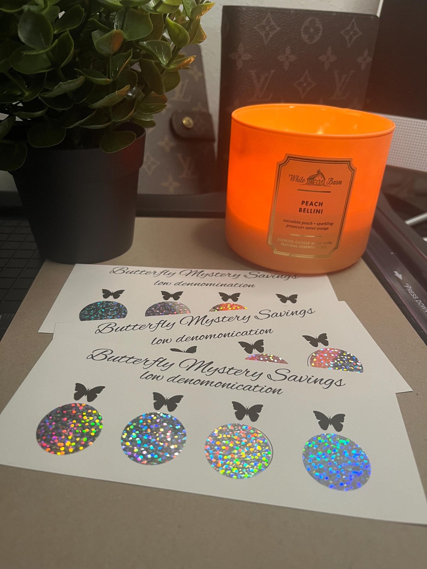 Butterfly Scratch off Savings Tracker