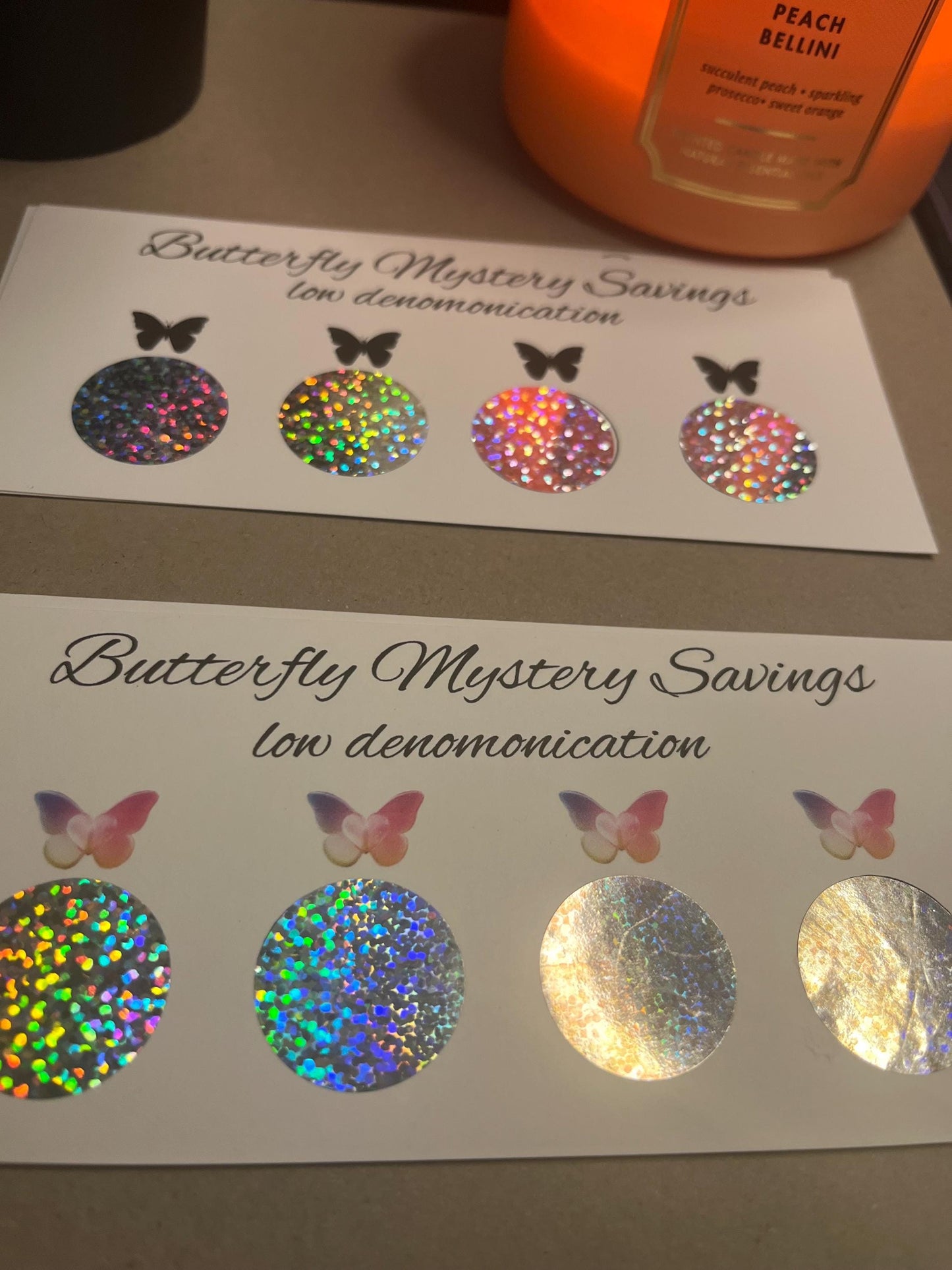 Butterfly Scratch off Savings Tracker