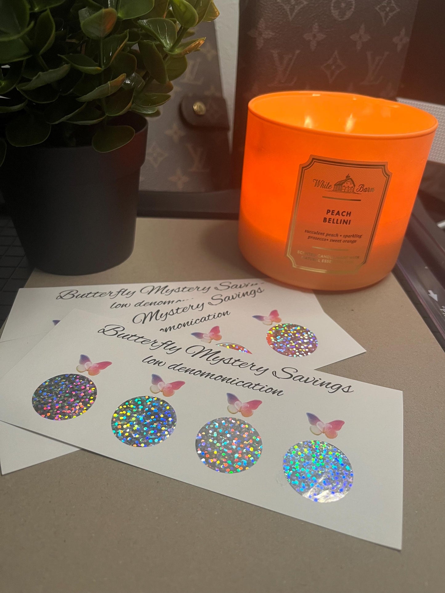 Butterfly Scratch off Savings Tracker