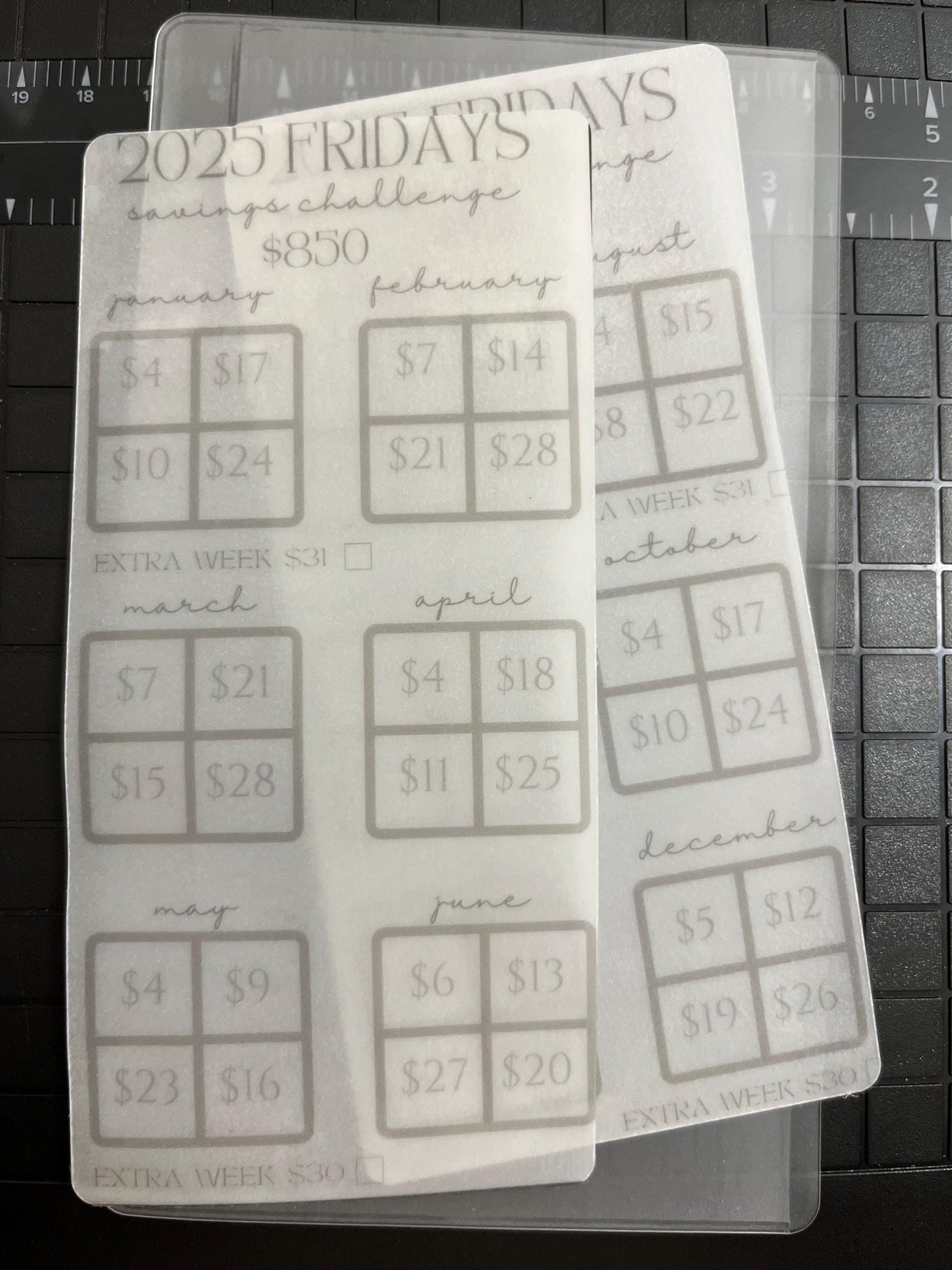 2025 Friday Savings Challenge: Track Your $850 Goal!