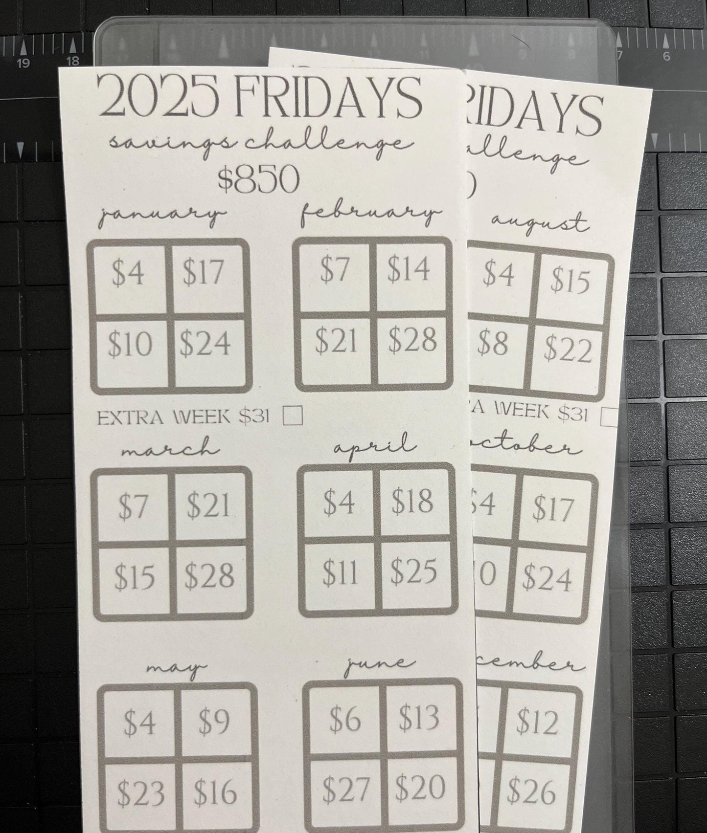 2025 Friday Savings Challenge: Track Your $850 Goal!