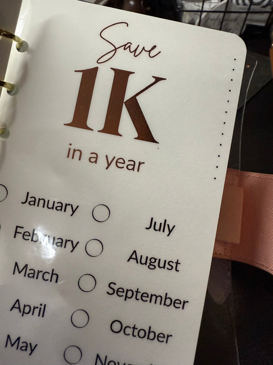Monthly Savings Challenge Inserts - Foil-1k,3k,5k