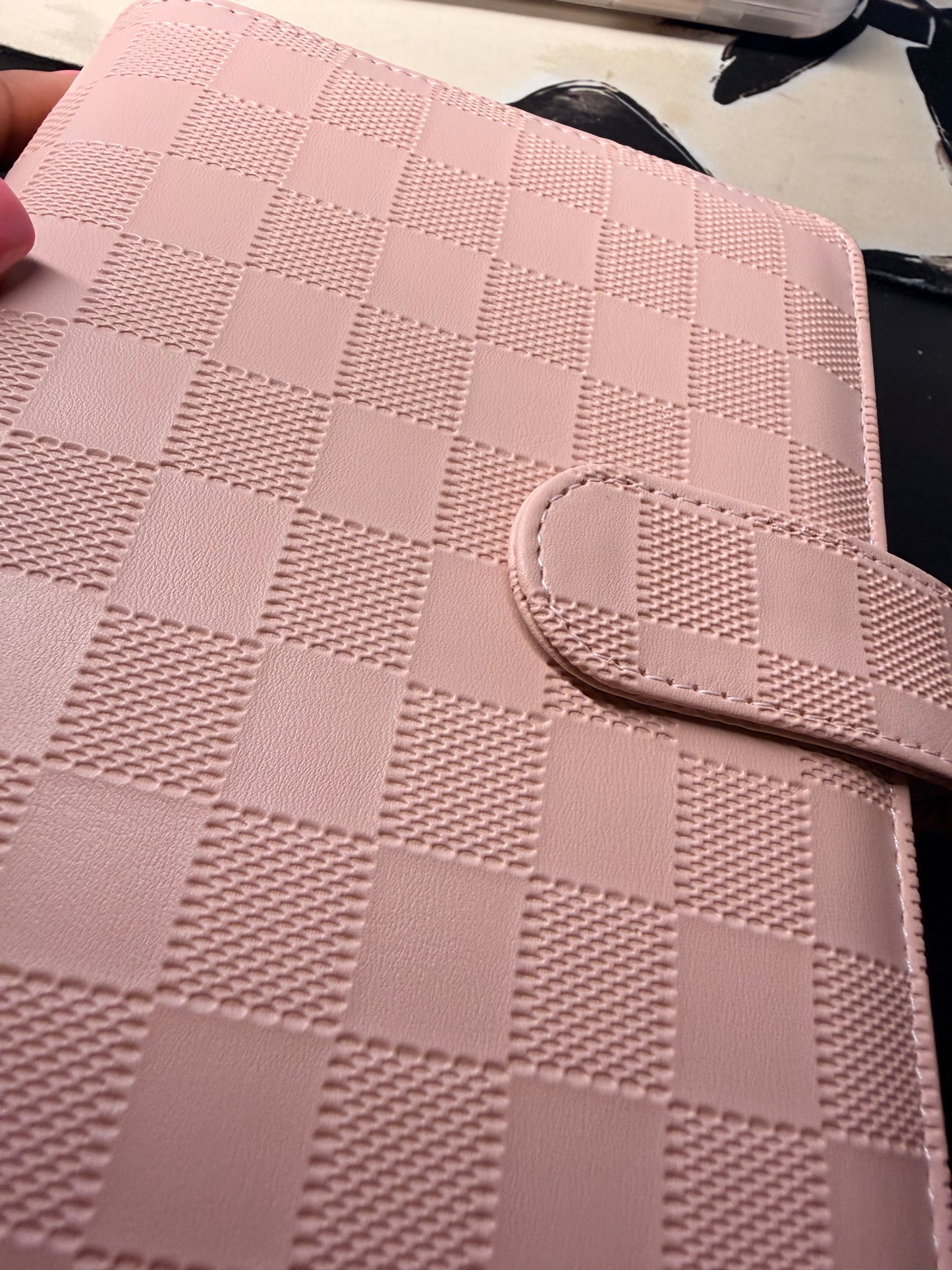 The Harlow | Textured Checkered A6 Personal Budget Binder
