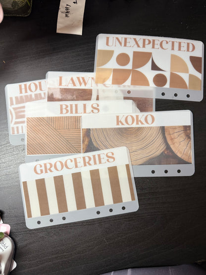 Abstract Matte Vellum Cash Envelopes -A7 Set of 8
