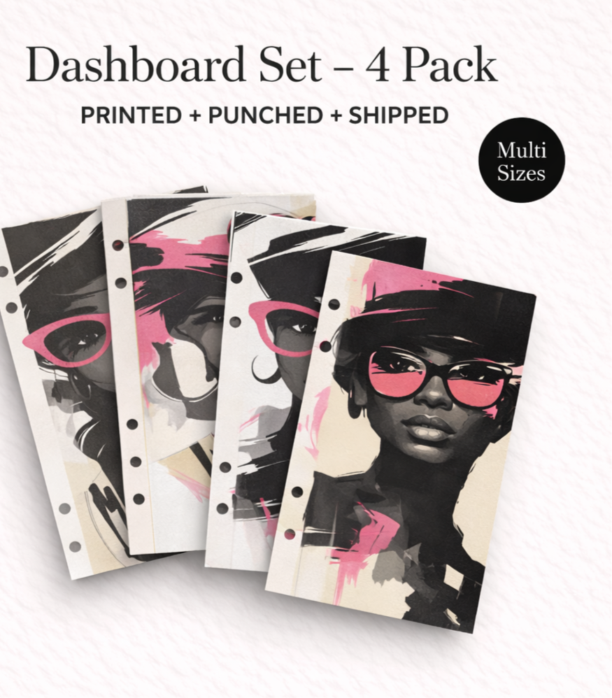Black Girl Magic — Linen Print Dashboard Set (4 Designs)