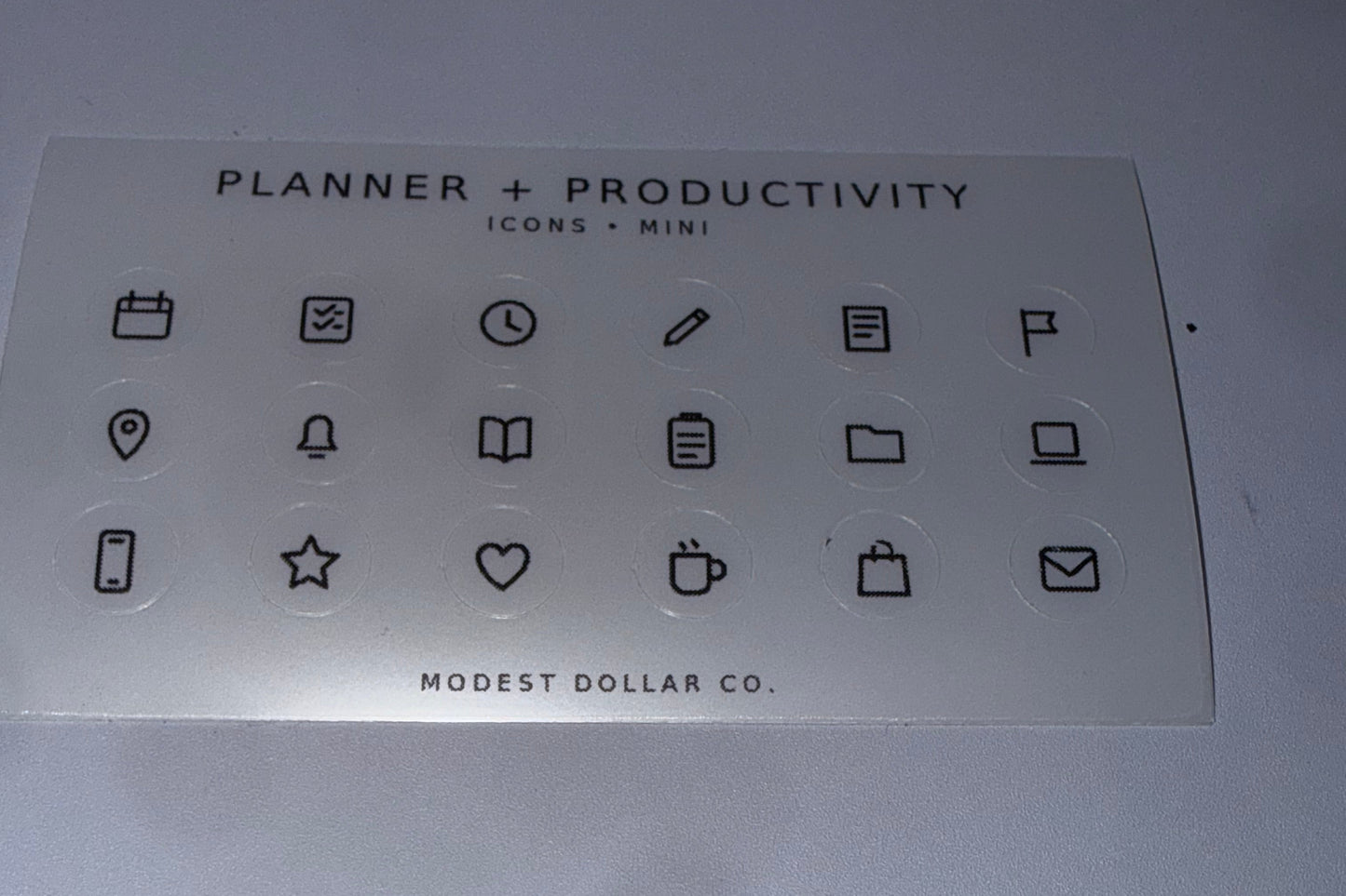 Planner + Productivity Mini Icon Stickers