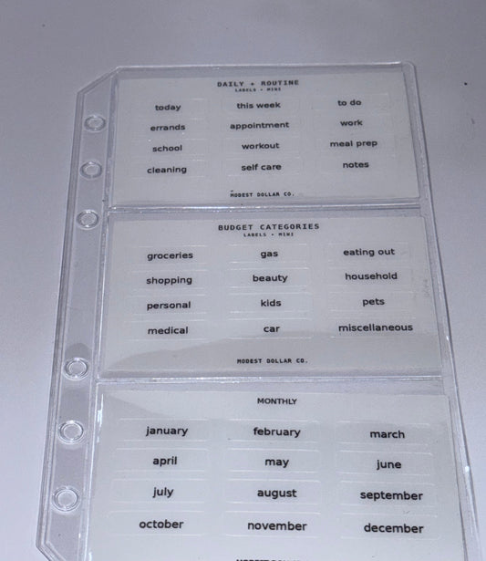 Mini Label Sticker Trio