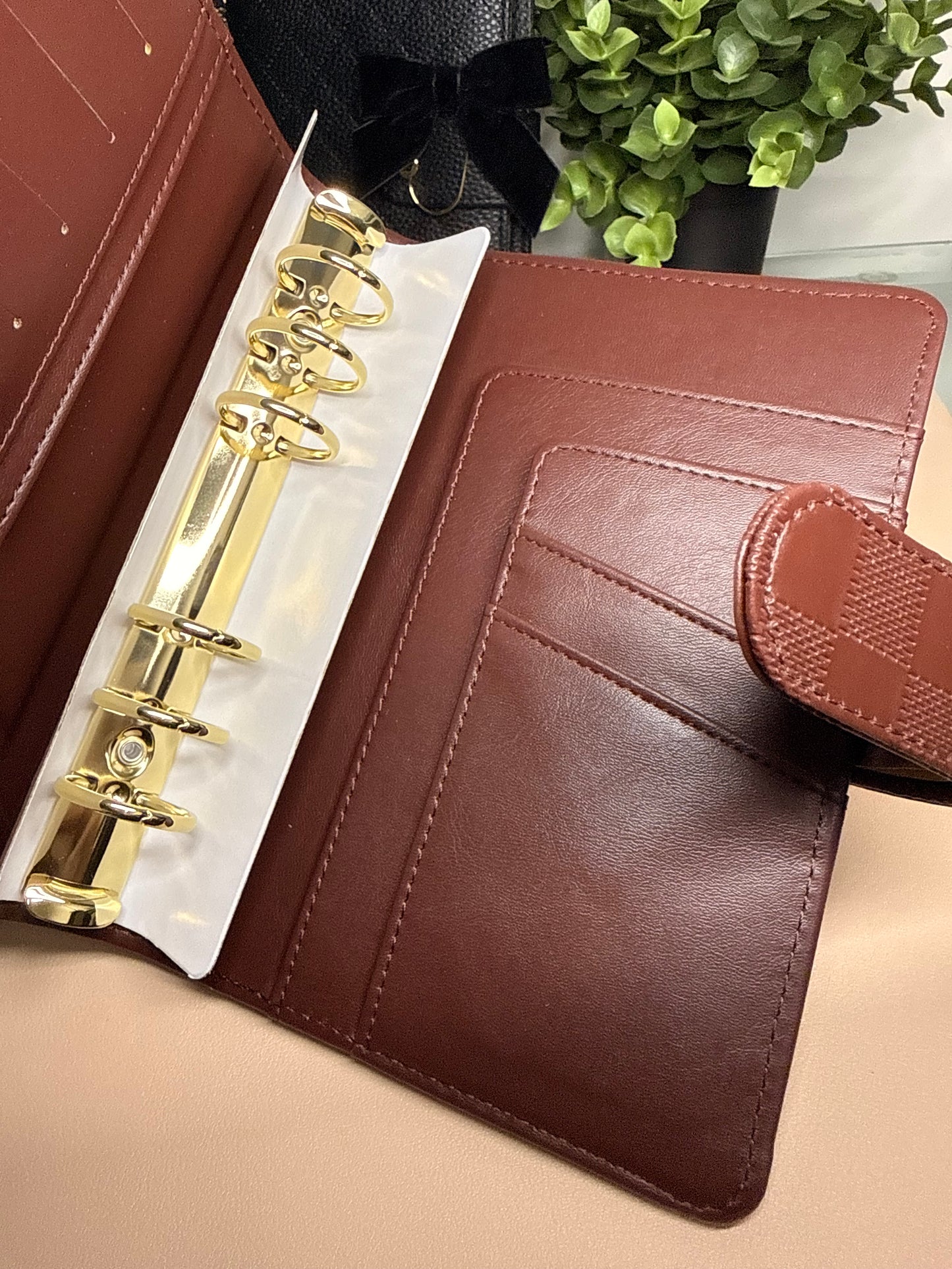 The Harlow – Textured Checkered Budget Binder (A6 Personal)