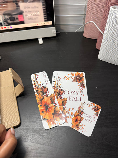 Fall Dashboard + Bookmark + Binder Card Set – Seasonal Binder Decor