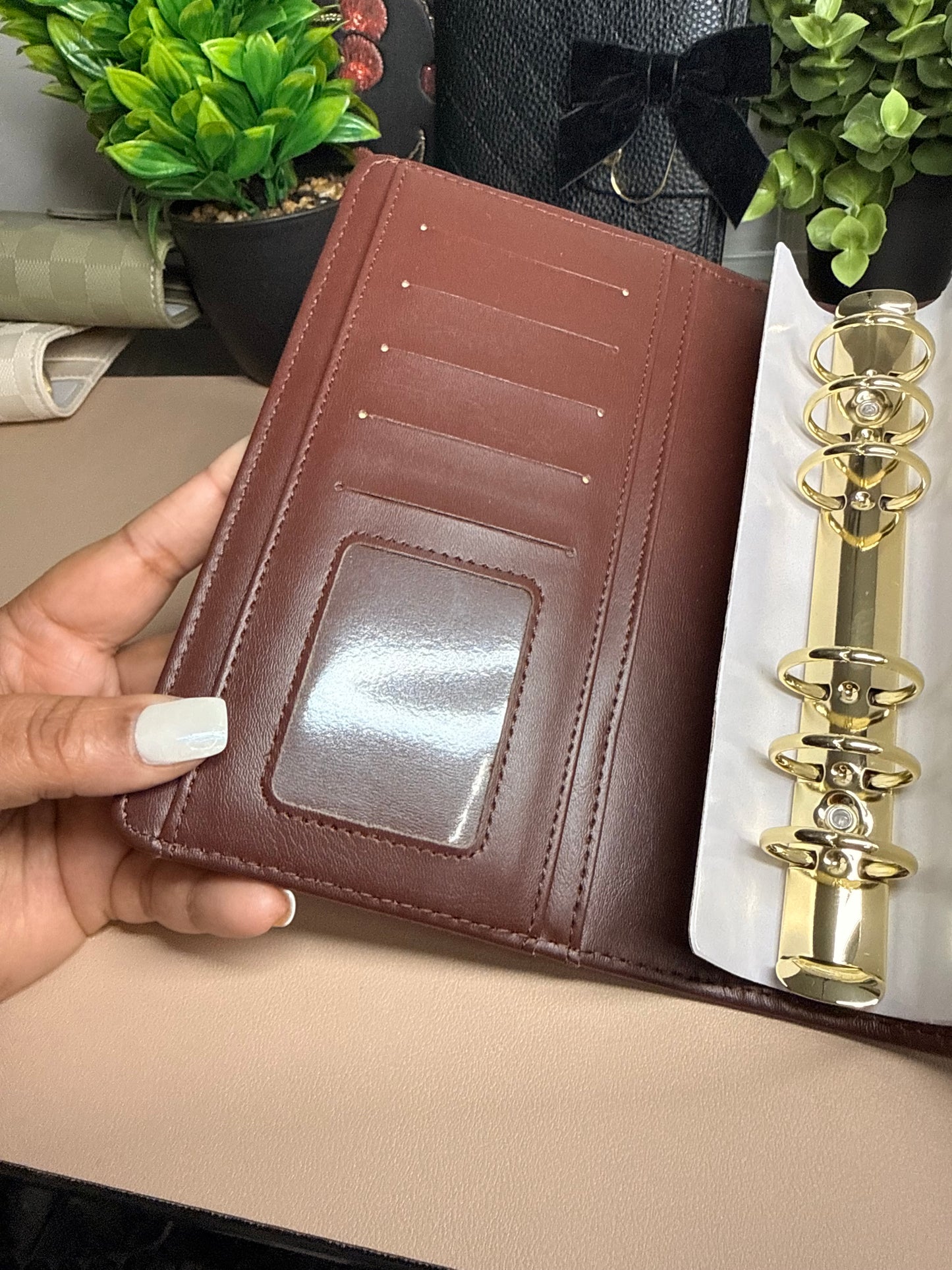 The Harlow – Textured Checkered Budget Binder (A6 Personal)