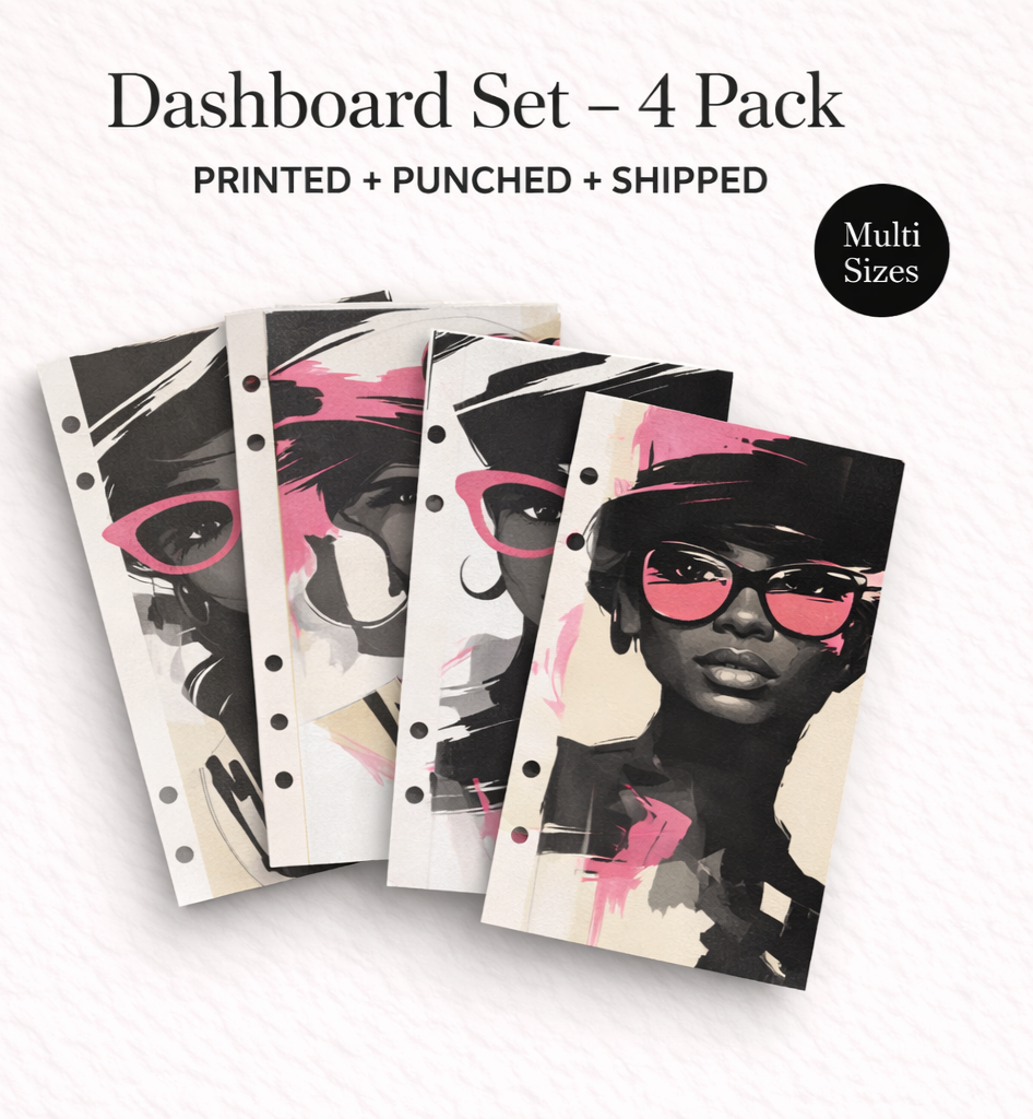 Black Girl Magic — Linen Print Dashboard Set (4 Designs)