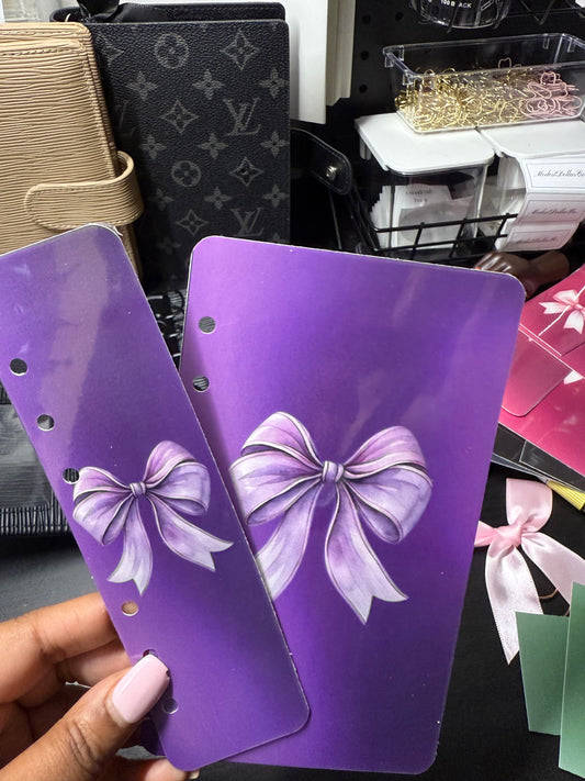 Bow Dashboard/Bookmark Duo- Purple