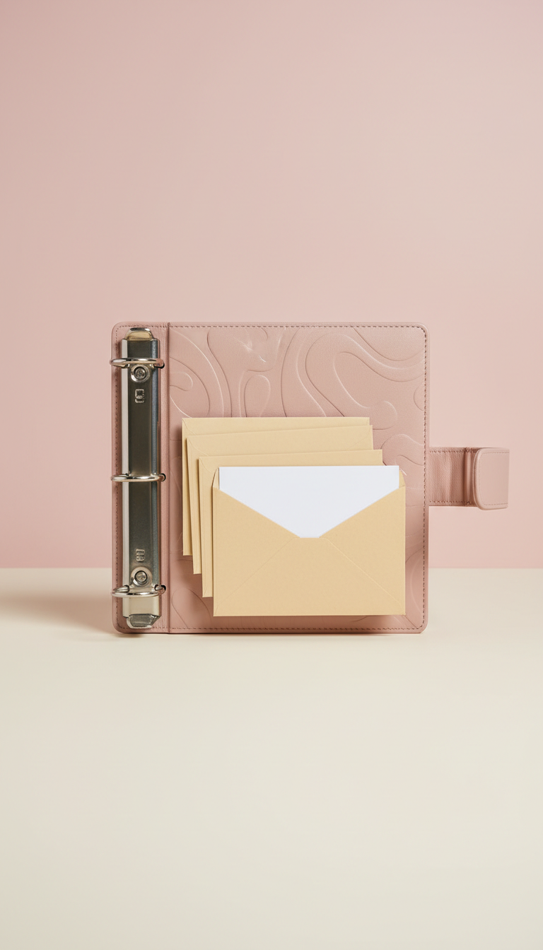 Blush Faux Leather Budget Binder
