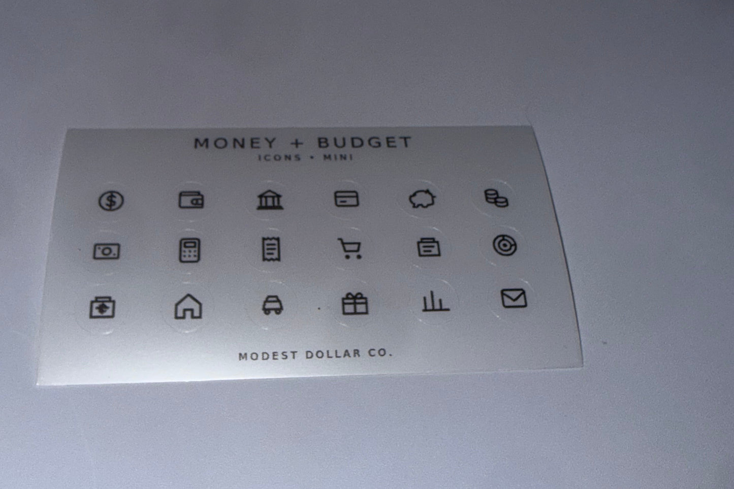Money + Budget Mini Icon Stickers