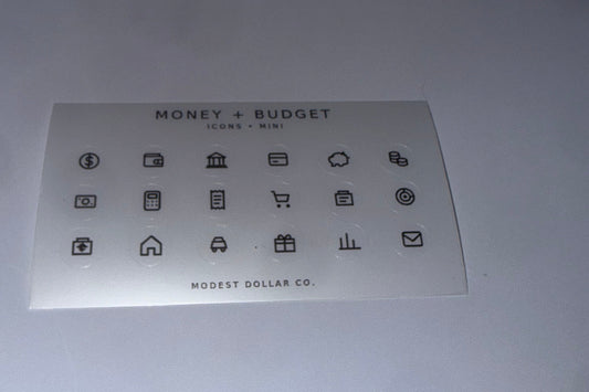 Money + Budget Mini Icon Stickers