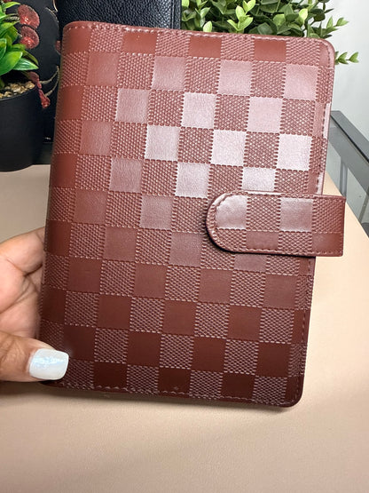The Harlow – Textured Checkered Budget Binder (A6 Personal)