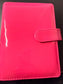 The Haze | A6 Personal Patent Leather Budget Binder with Gold Rings