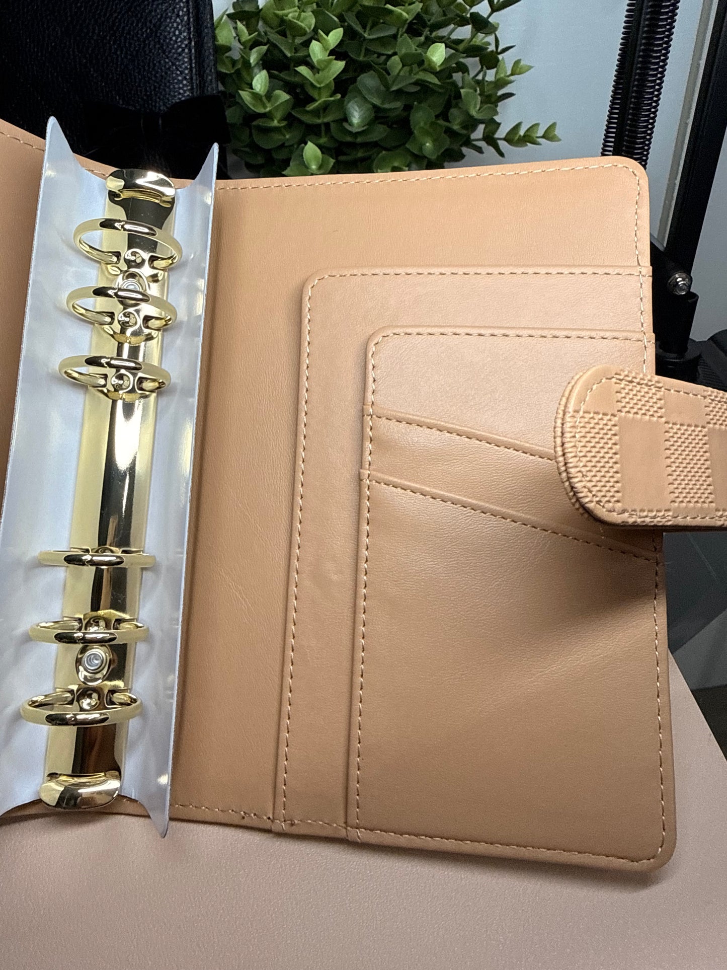 The Harlow – Textured Checkered Budget Binder (A6 Personal)