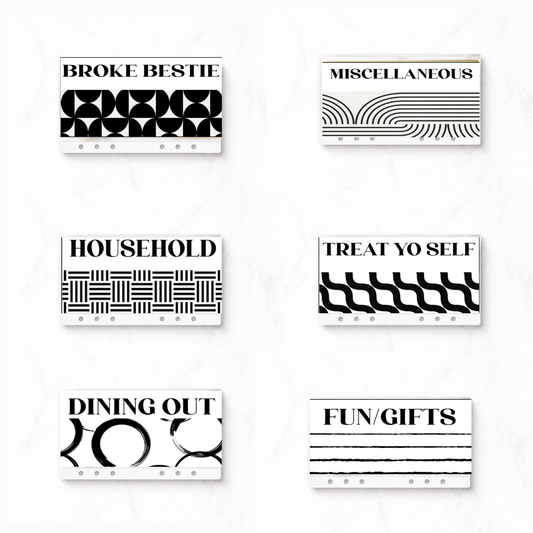 Abstract Cash Envelope Set – 6 Pack