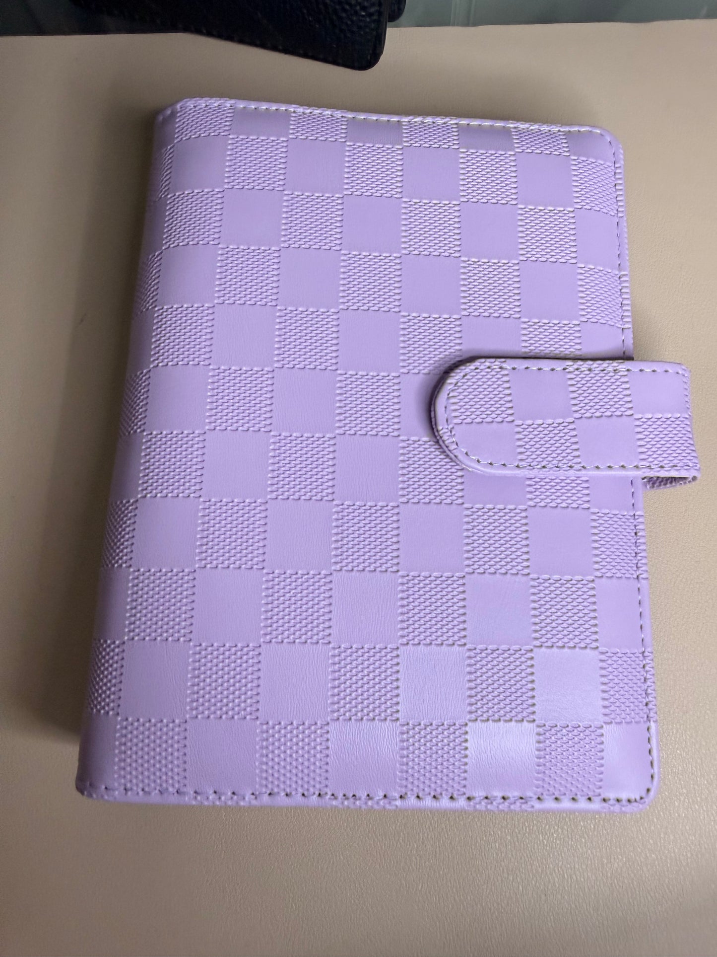 The Harlow – Textured Checkered Budget Binder (A6 Personal)